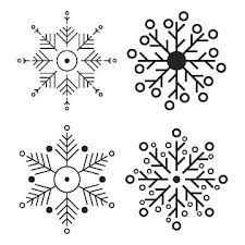 snowflakes clipart black and white png