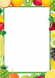fruit frame fruits word template and