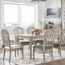 Your dining room should be an inviting space, not a place for mail to collect. Jennifer Taylor Dauphin Geometric Upholstered Dining Arm Chair Soft Gray White Top Grain Leather And Cashmere Gray Wood 60321 Xlg The Home Depot