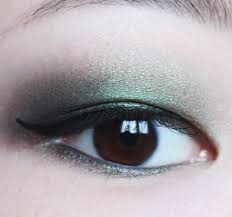 a green on green makeup look