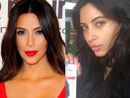 Kim kardashian posted this picture of hers where she wanted to reveal the fact that how careless she is when it comes to makeup. What Celebrities Look Like When They Re Not Wearing Makeup