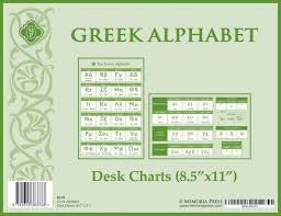 Greek Alphabet Desk Charts