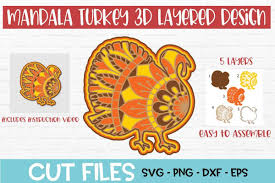 Turkey Mandala 3d Layered Design