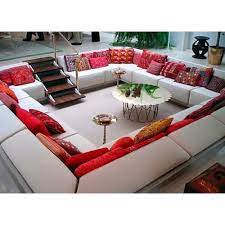 Satish Cushion Cream Floor Level Sofa