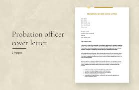 probation officer cover letter in word