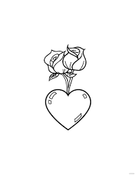 and rose love drawing in pdf