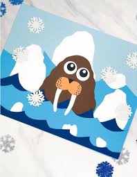 You can study nine different arctic animals using this set of flashcards. Walrus Arctic Animal Craft For Kids Free Template