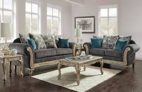 Ornate Carved Wood Sofa And Loveseat