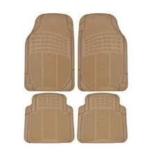 pcs beige rubber car floor mat set