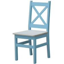 pine chair cross blue untreated