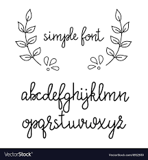 simple handwritten cursive font royalty