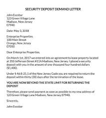 free security deposit demand letters