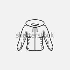 How to draw a hoodie draw hoodies. Hoodie Sketch Icon Vector Illustration C Rastudio 7398882 Stockfresh