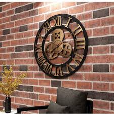 Industrial Gear Wall Clock Decorative