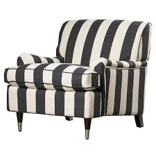 Beautiful black and white contest: Black White Striped Club Chair
