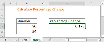 how to calculate percene change or