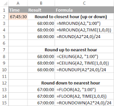 in excel round roundup rounddown