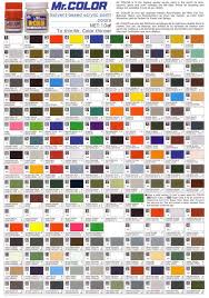 Mr Color Paint Chart