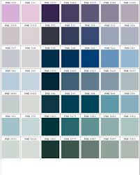 Pantone Matching System Color Chart Pms Colors Used For