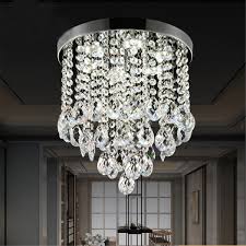 9 8 Dia Modern Chandelier Crystal Lamp Light Ceiling Mount Fixture Home Decor Cold White Light