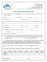 public authority registry update form