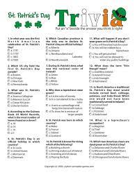 Patrick's day knowledge before the celebrations on march 17! St Patrick S Day Trivia