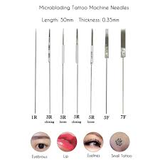 Us 1 89 5 Off 50pcs 1r 3r 5r 5f 7f Microblading Needles Machine Needles Permanent Makeup Microblading Blades Tattoo Accessories Disposible In