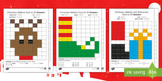 Ks1 Addition And Subtraction Facts Up To 20 Christmas Maths