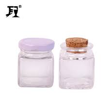 china 50ml square honey jam glass jar