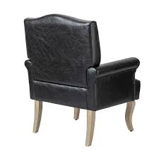 Benedict Vegan Black Leather Armchair