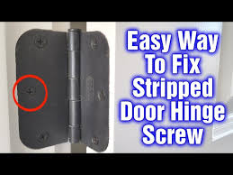 fix a stripped door hinge hole