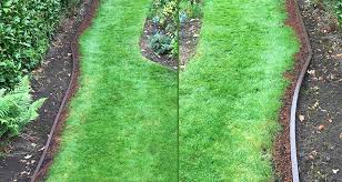 Brown Plastic Lumber Used As Lawn Edging