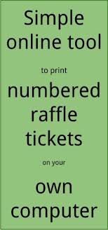 Raffle Ticket Creator Print Numbered Raffle Tickets At Home Using