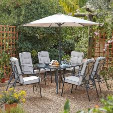 Rowly 6 Seater Garden Dining Set With