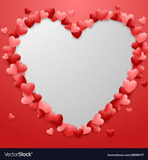 Happy Valentines Day Background With Red Heart