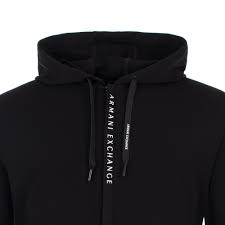Armani exchange men`s blue full zip hoodie hoody size m. Plaquet Logo Zip Through Hoodie Armani Exchange Eqvvs