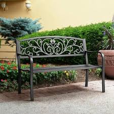 Garden Bench Cast Iron Chair Love Seat