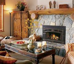 Gas Fireplace Inserts Rustic Living