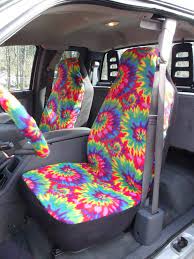 Rainbow Tie Dye Print Seat Cover