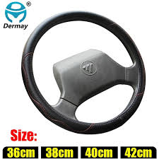 Large Size Pu Leather Car Steering Wheel Cover Plus Wheel