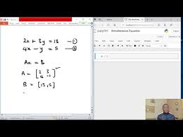 Solve Simultaneous Equation In Python