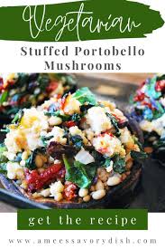 vegetarian stuffed portobello mushrooms