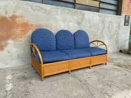 italian modern bamboo rattan sofa bed