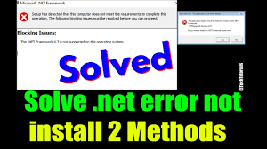how to fix the net framework 4 7 2 is