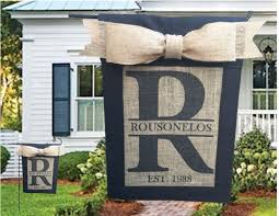 Personalized Burlap Garden Flag For New