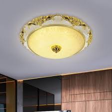 Frosted Glass Silver Gold Ceiling Light
