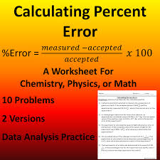 calculating percent error a chemistry