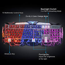 Bluefinger Backlight Gaming Keyboard Usb Wired Light Up Keyboard 114 Keys Letters Glowing Keyboard Red Blue Purple Led Light Keyboard For Game And