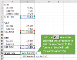 multiple range references to formulas