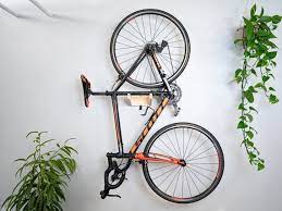 Vertical Bamboo Bike Mount Bike Rack